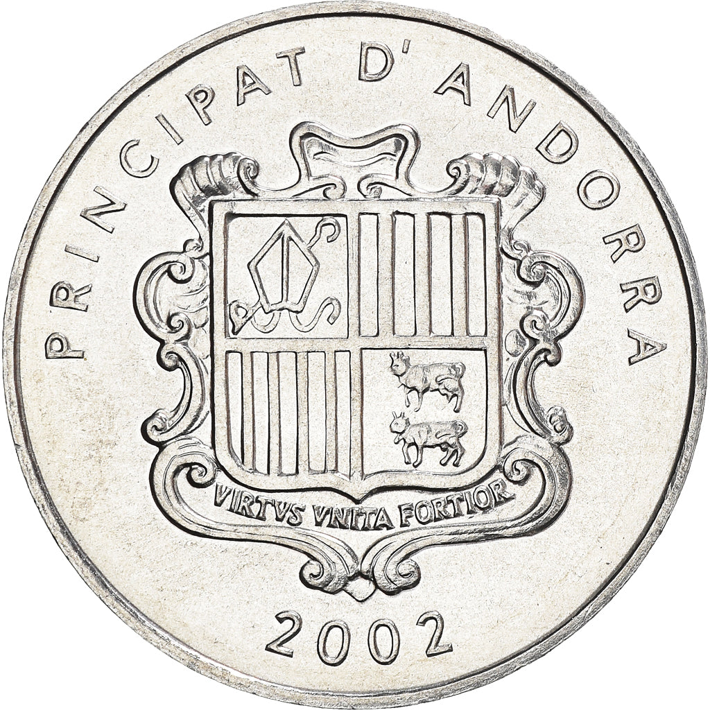 Moeda, Andorra, Centim, 2002, Agnus Dei, MS(63), Alumínio, KM:178