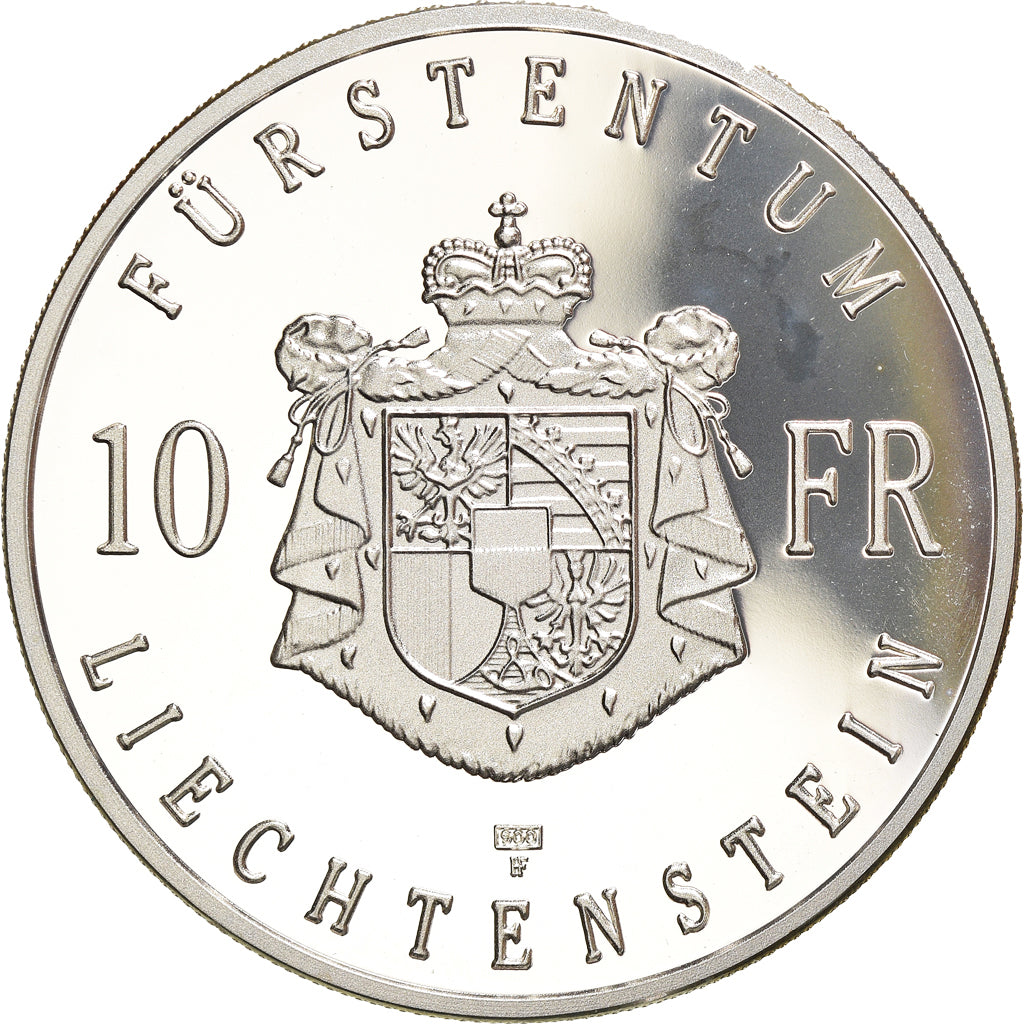 Monnaie, Liechtenstein, Prince Hans Adam II, 10 Franken, 1990, Huguenin Freres