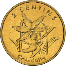 Moeda, Andorra, 2 Centims, 2002, MS(60-62), Latão, KM:179