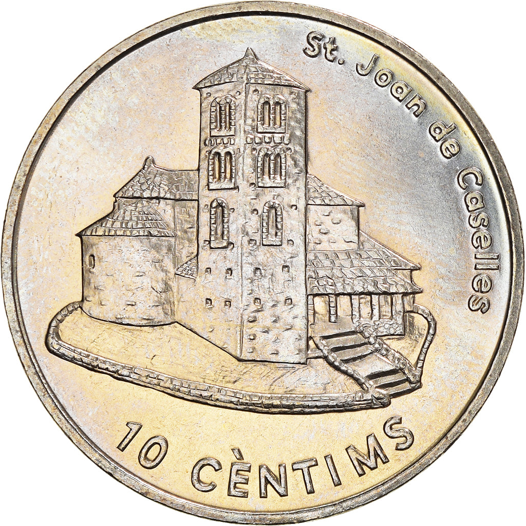 Moneda, Andorra, 10 Centims, 2002, EBC, Latón, KM:182