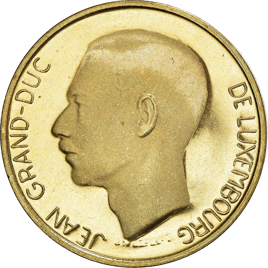 Coin, Luxembourg, Jean, 5 Francs, 1991, MS(63), Aluminum-Bronze, KM:65
