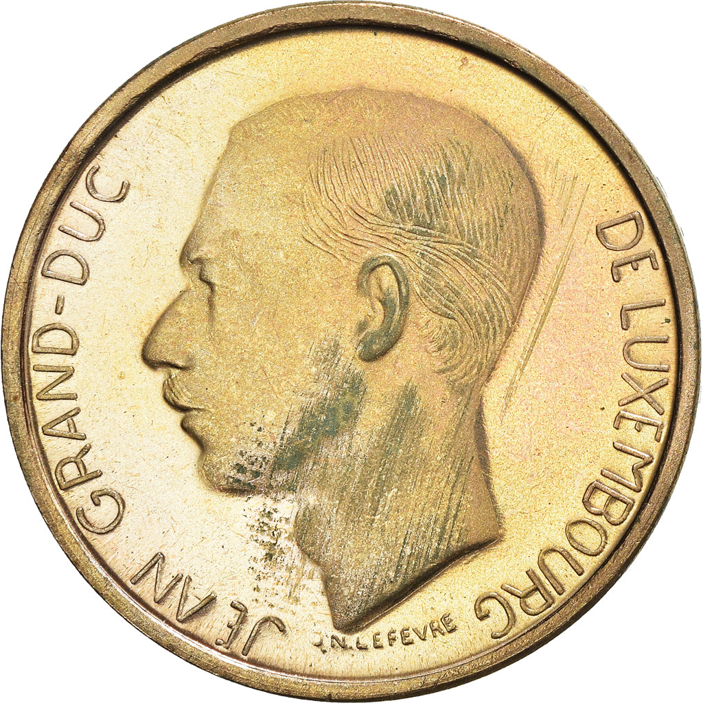 Coin, Luxembourg, Jean, 20 Francs, 1991, AU(55-58), Aluminum-Bronze, KM:67