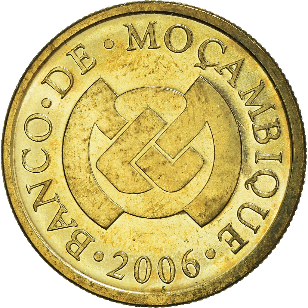 Coin, Mozambique, 20 Centavos, 2006, MS(60-62), Brass plated steel, KM:135