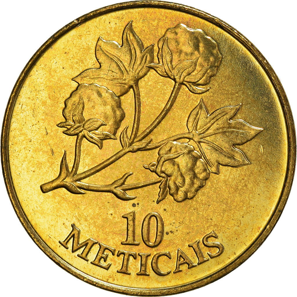 Moneta, Mozambico, 10 Meticais, 1994, Royal Mint, SPL, Acciaio ricoperto in