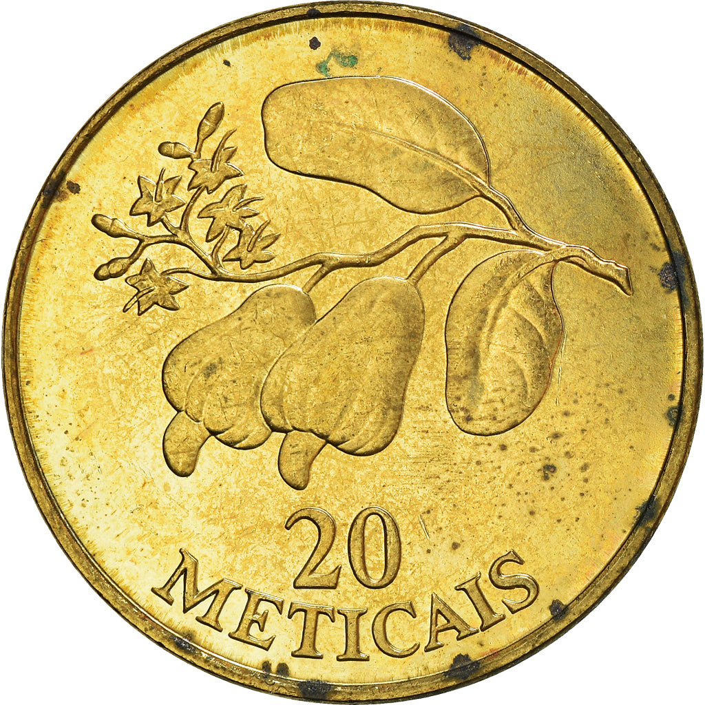 Moeda, Moçambique, 20 Meticais, 1994, Royal Mint, AU(50-53), Aço Revestido a