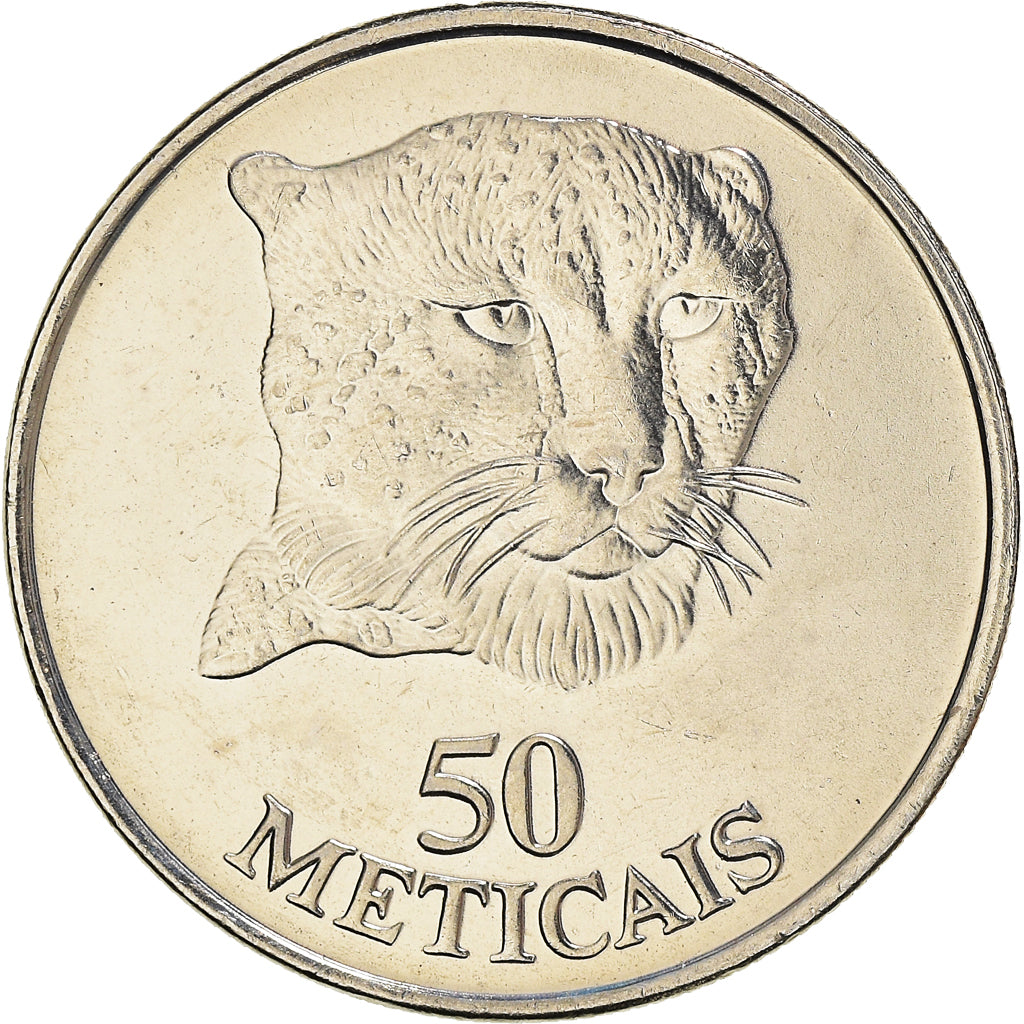 Coin, Mozambique, 50 Meticais, 1994, Royal Mint, MS(60-62), Nickel Clad Steel