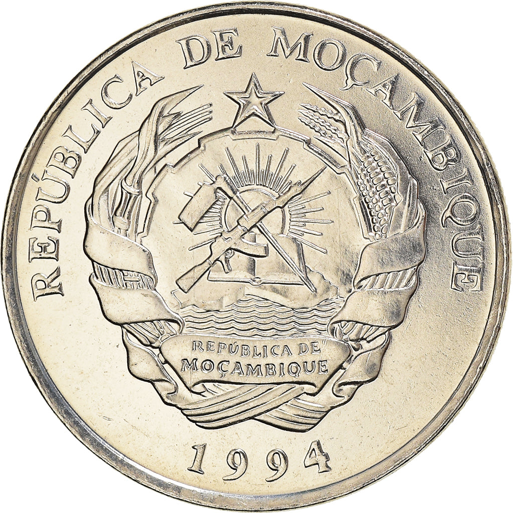 Coin, Mozambique, 50 Meticais, 1994, Royal Mint, MS(60-62), Nickel Clad Steel