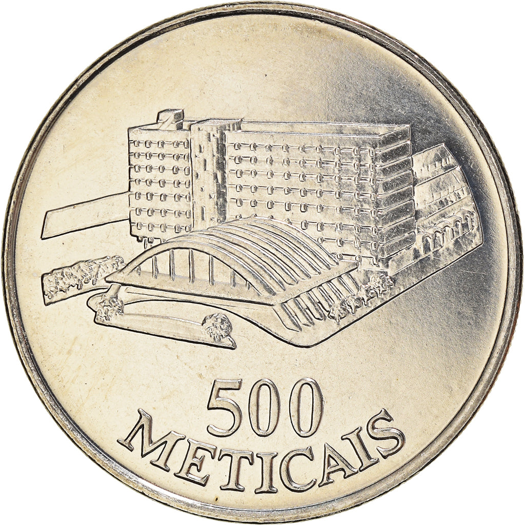 Moeda, Moçambique, 500 Meticais, 1994, Royal Mint, AU(55-58), Aço Revestido a