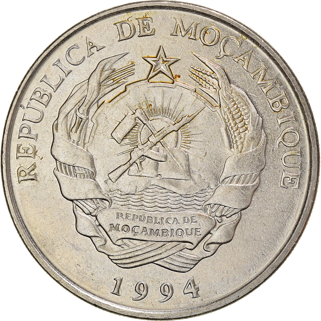 Moeda, Moçambique, 1000 Meticais, 1994, Royal Mint, AU(55-58), Aço Revestido a