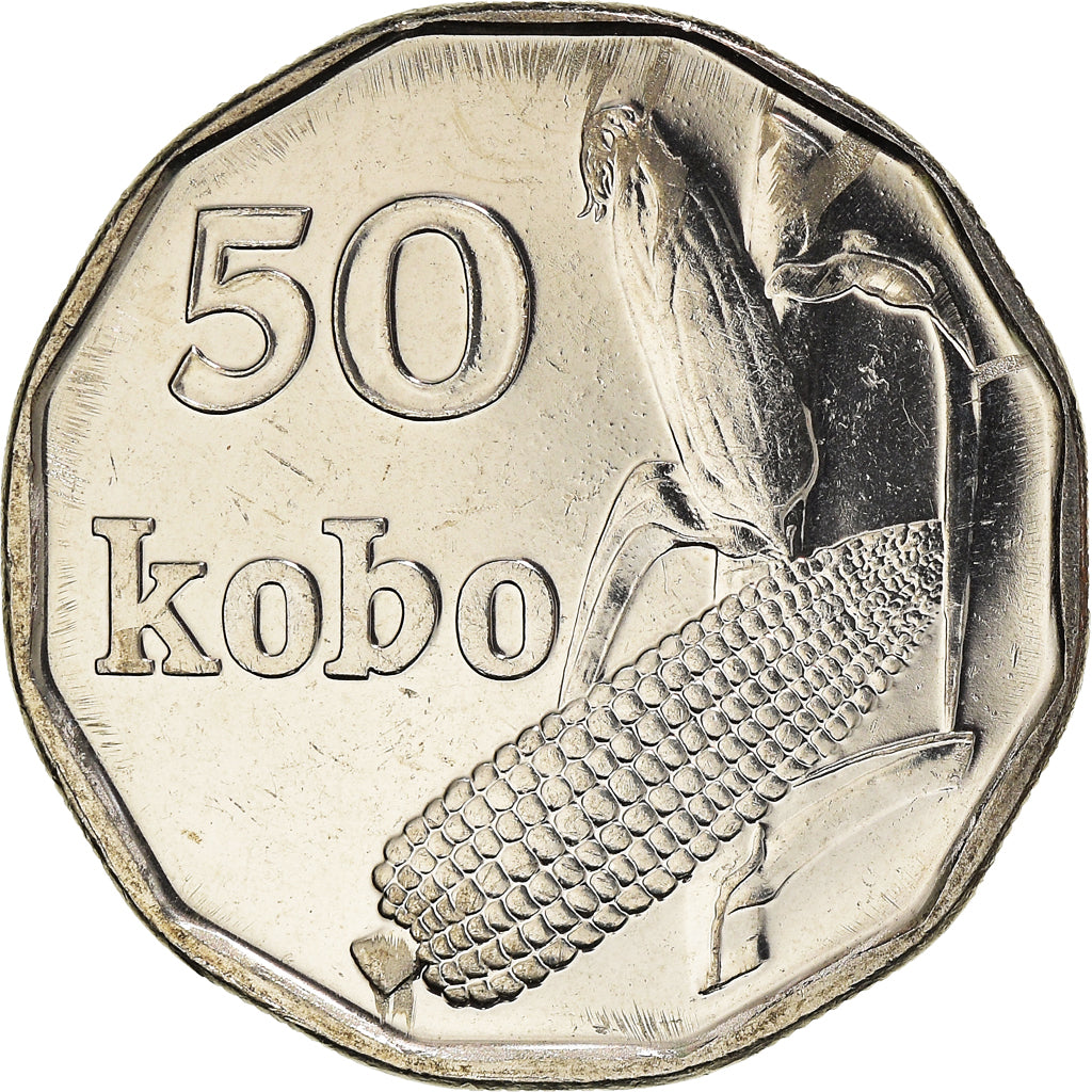 Münze, Nigeria, Elizabeth II, 50 Kobo, 1991, Franklin Mint, VZ+, Nickel plated