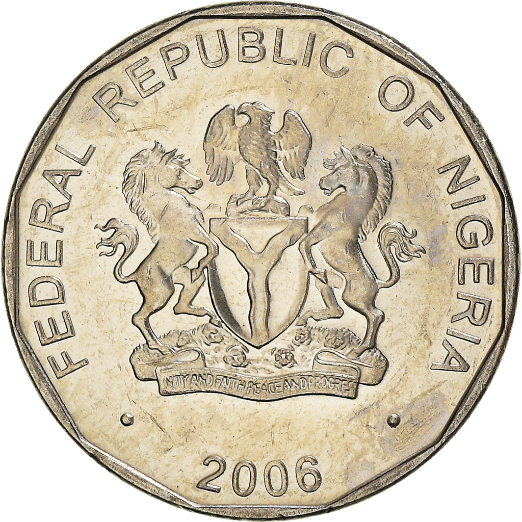 Monnaie, Nigéria, 50 Kobo, 2006, SUP+, Nickel Clad Steel, KM:13.3