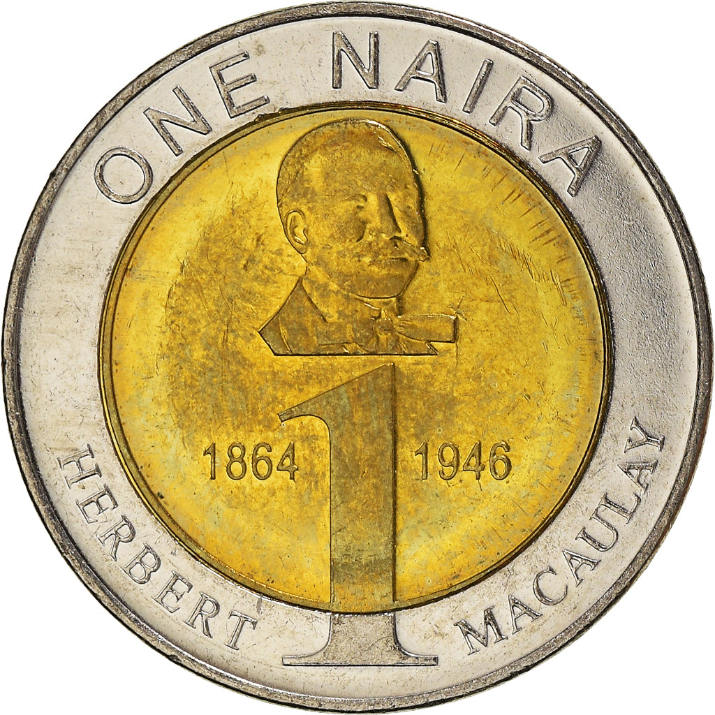 Coin, Nigeria, Naira, 2006, AU(50-53), Bi-Metallic, KM:18