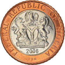 Coin, Nigeria, 2 Naira, 2006, MS(63), Bi-Metallic, KM:19