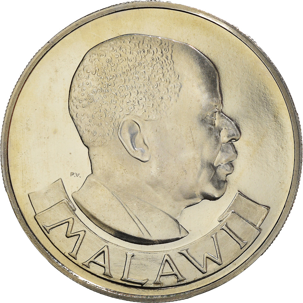 Coin, Malawi, 1/2 Crown, 1964, MS(63), Copper-Nickel-Zinc, KM:4