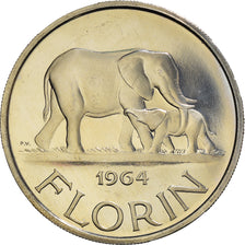 Munten, Malawi, Florin, 1964, UNC, Copper-Nickel-Zinc, KM:3