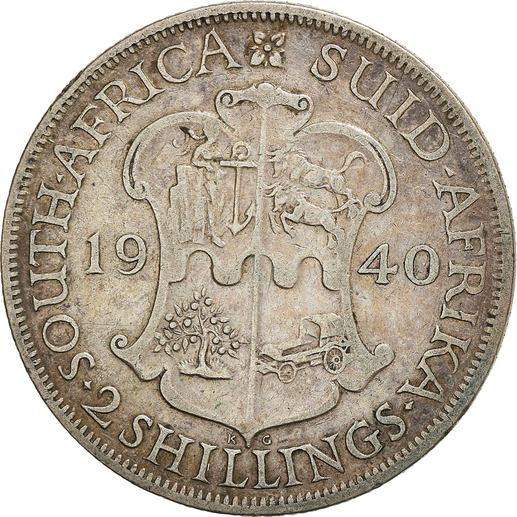 Coin, South Africa, George VI, 2 Shillings, 1940, EF(40-45), Silver, KM:29