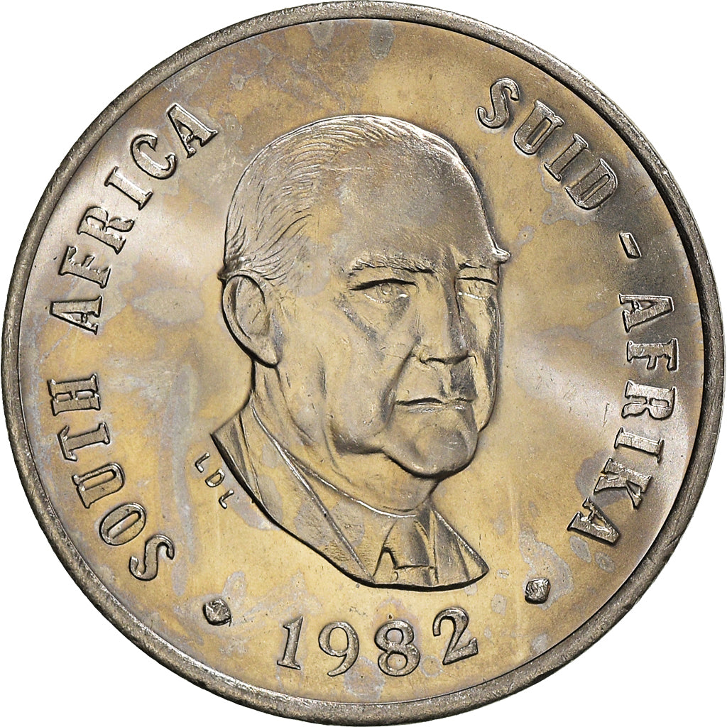 Coin, South Africa, 10 Cents, 1982, MS(63), Nickel, KM:112