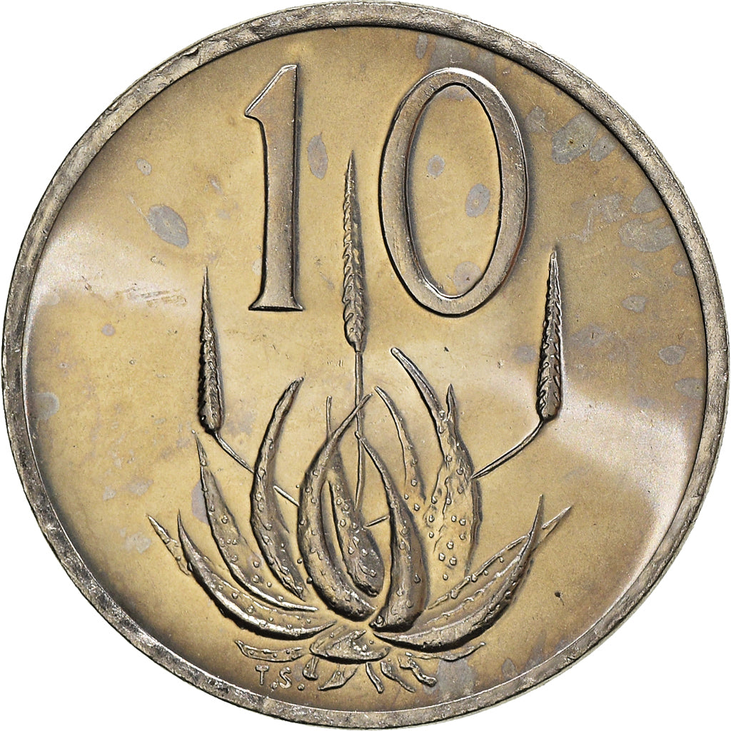 Coin, South Africa, 10 Cents, 1982, MS(63), Nickel, KM:112