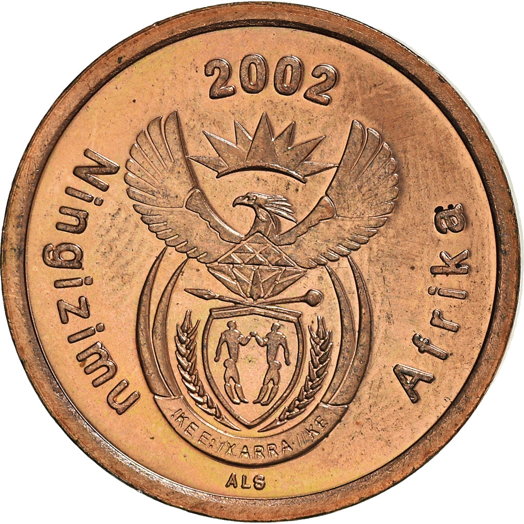 Münze, Südafrika, 5 Cents, 2002, Pretoria, SS+, Copper Plated Steel, KM:268