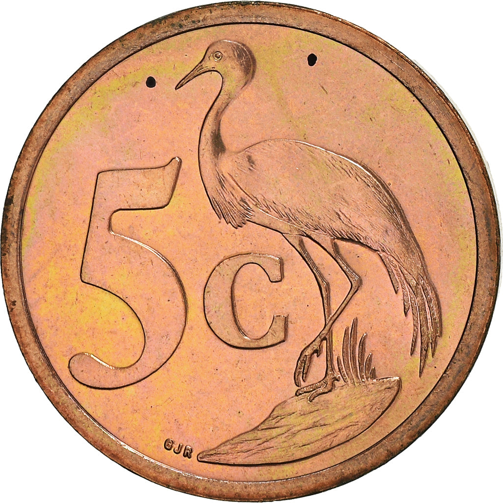 Münze, Südafrika, 5 Cents, 2002, Pretoria, SS+, Copper Plated Steel, KM:268