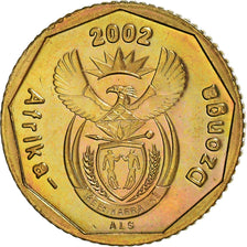 Coin, South Africa, 10 Cents, 2002, Pretoria, MS(63), Bronze Plated Steel
