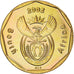Moeda, África do Sul, 20 Cents, 2002, Pretoria, MS(63), Aço Cromado a Bronze