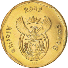Moneda, Sudáfrica, 50 Cents, 2002, Pretoria, EBC+, Bronce chapado en acero