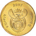 Moneda, Sudáfrica, 50 Cents, 2002, Pretoria, EBC+, Bronce chapado en acero