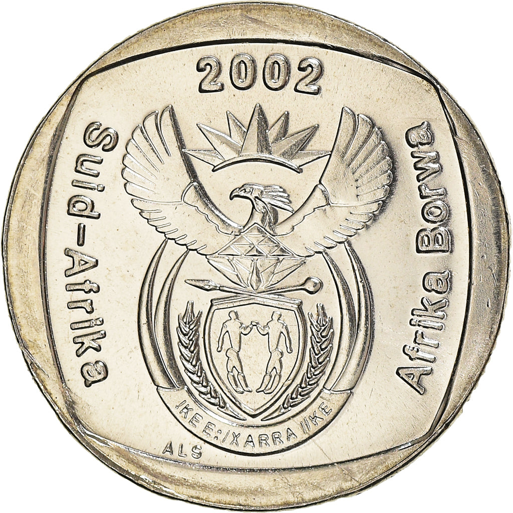 Coin, South Africa, Rand, 2002, Pretoria, MS(63), Nickel Plated Copper, KM:272