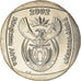 Coin, South Africa, 2 Rand, 2002, Pretoria, MS(63), Nickel Plated Copper, KM:273