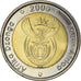 Moneda, Sudáfrica, 5 Rand, 2005, Pretoria, SC, Bimetálico, KM:297