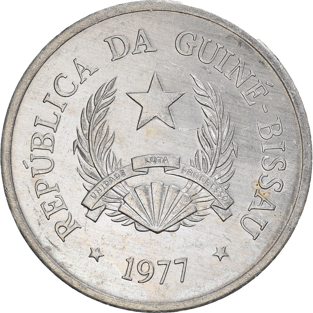 Coin, Guinea-Bissau, 50 Centavos, 1977, AU(55-58), Aluminum, KM:17
