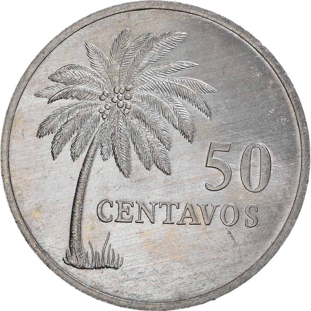Coin, Guinea-Bissau, 50 Centavos, 1977, AU(55-58), Aluminum, KM:17