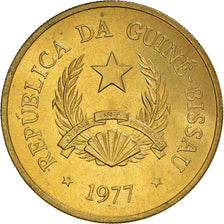 Moeda, Guiné-Bissau, 2-1/2 Pesos, 1977, MS(63), Alumínio-Bronze, KM:19