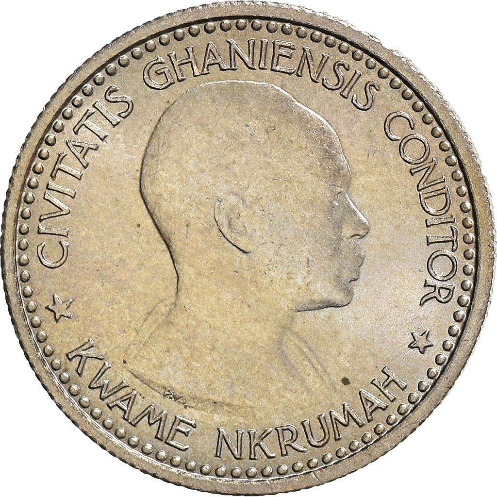 Moneta, Ghana, 6 Pence, 1958, SPL, Rame-nichel, KM:4