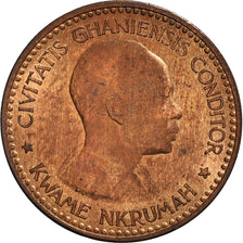 Coin, Ghana, 1/2 Penny, 1958, MS(63), Bronze, KM:1