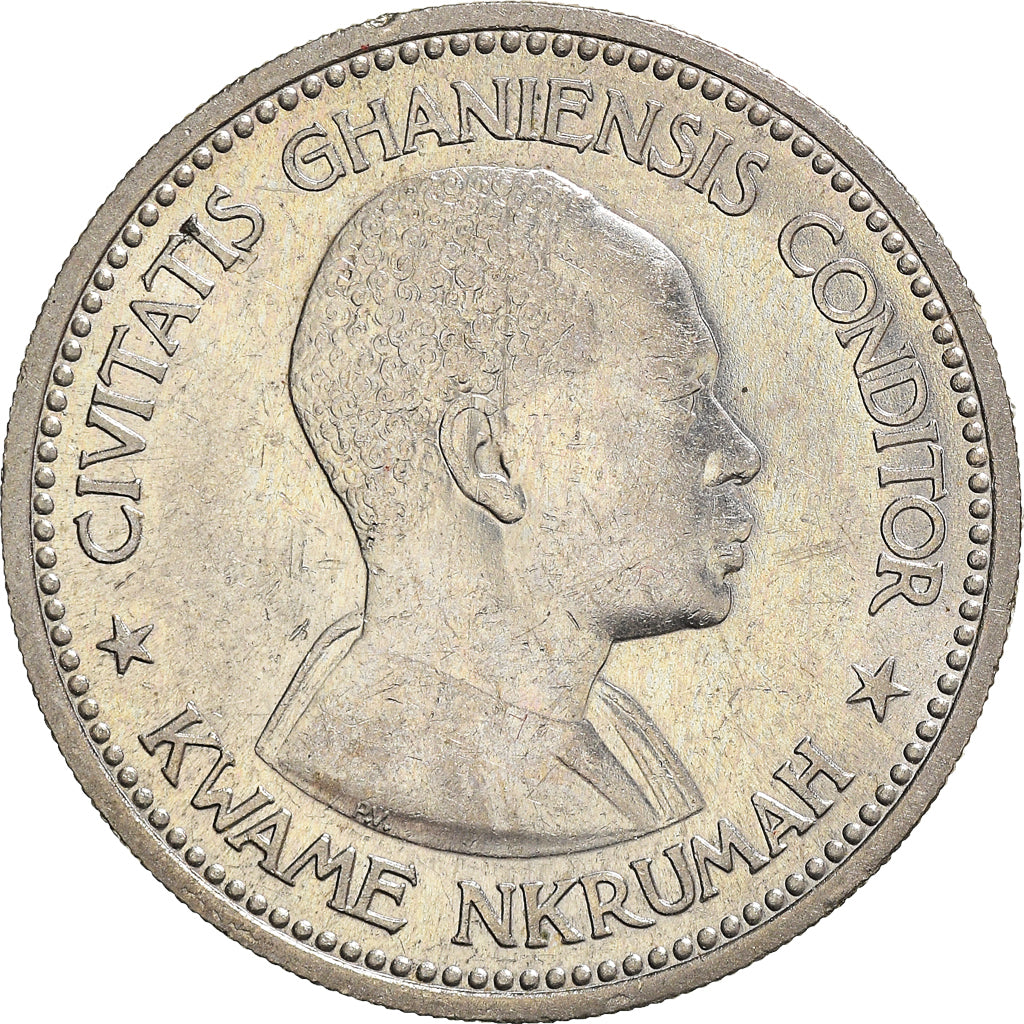 Coin, Ghana, 2 Shilling, 1958, AU(50-53), Copper-nickel, KM:6