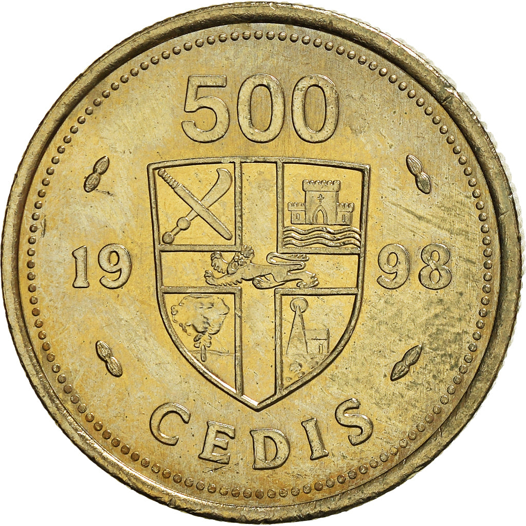 Monnaie, Ghana, 500 Cedis, 1998, SPL, Nickel-Cuivre, KM:34