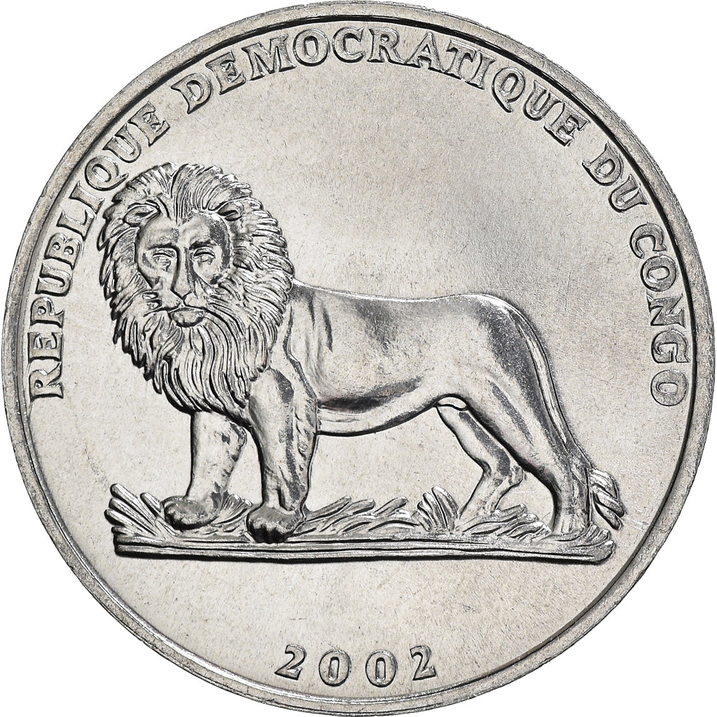 Coin, CONGO, DEMOCRATIC REPUBLIC, 50 Centimes, 2002, MS(64), Aluminum, KM:80