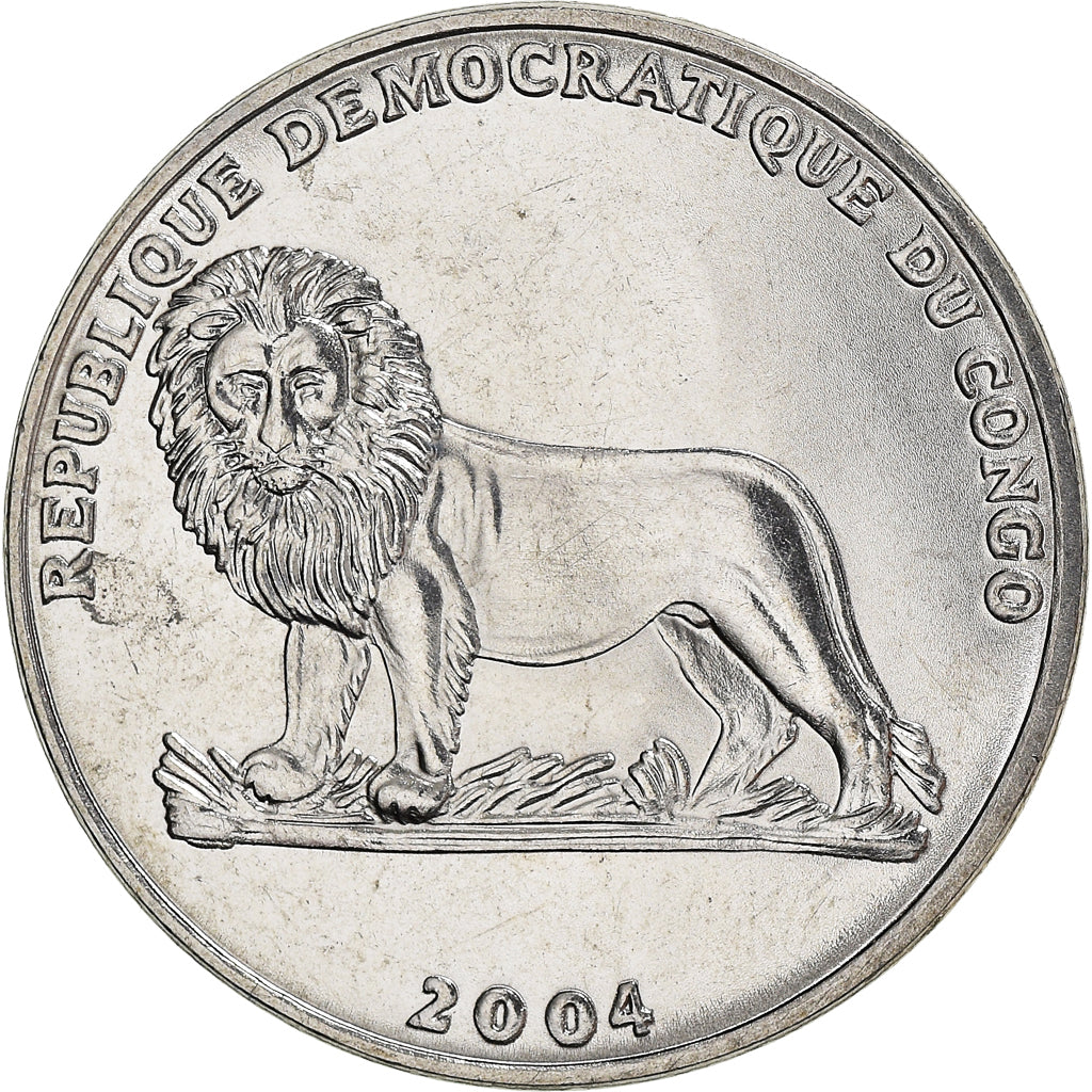 Moneta, CONGO, REPUBBLICA DEMOCRATICA DEL, Franc, 2004, SPL-, Acciaio ricoperto