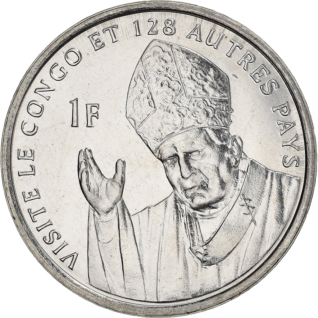 Coin, CONGO, DEMOCRATIC REPUBLIC, Franc, 2004, AU(55-58), Nickel Clad Steel