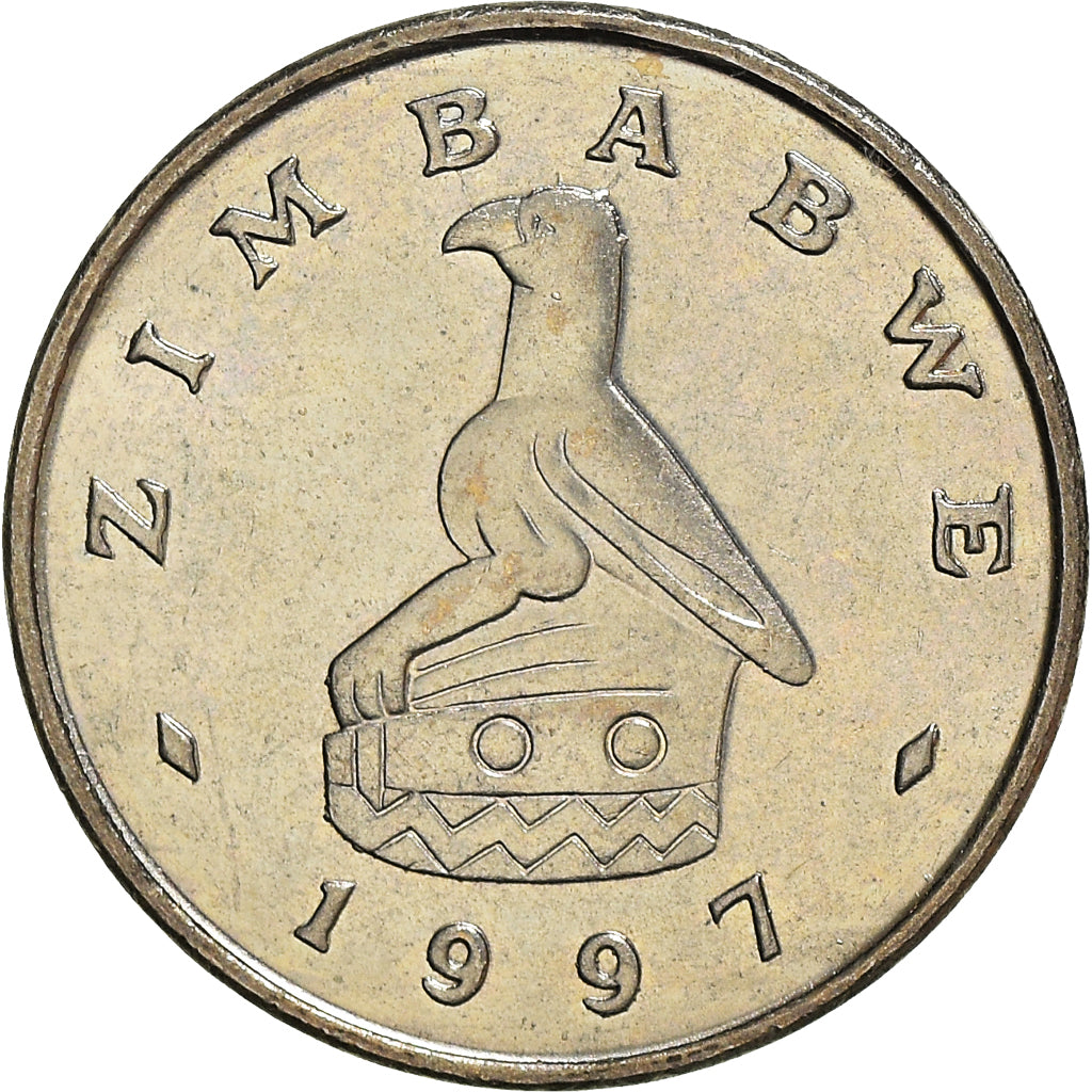 Coin, Zimbabwe, 5 Cents, 1997, MS(60-62), Copper-nickel, KM:2