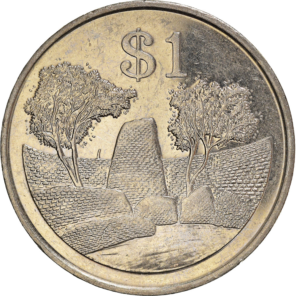 Coin, Zimbabwe, Dollar, 1997, EF(40-45), Copper-nickel, KM:6