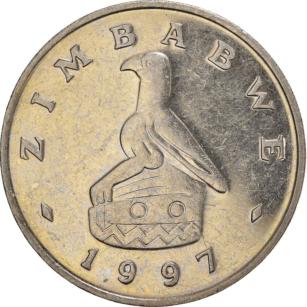 Coin, Zimbabwe, Dollar, 1997, EF(40-45), Copper-nickel, KM:6