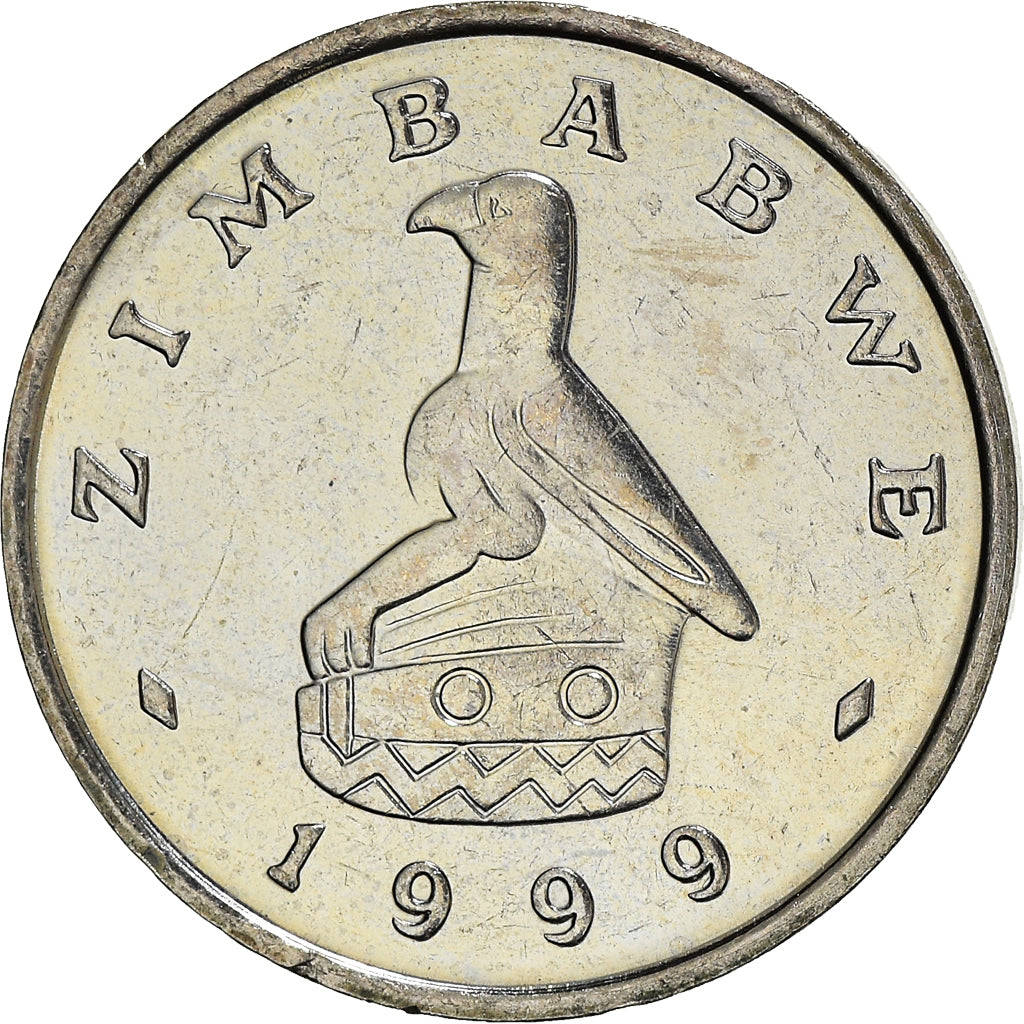 Coin, Zimbabwe, 10 Cents, 1999, AU(50-53), Copper-nickel, KM:3