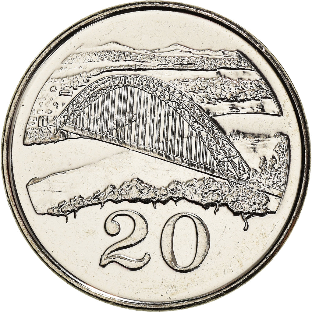 Moneta, Zimbabwe, 20 Cents, 2002, Harare, SPL, Acciaio placcato nichel, KM:4a
