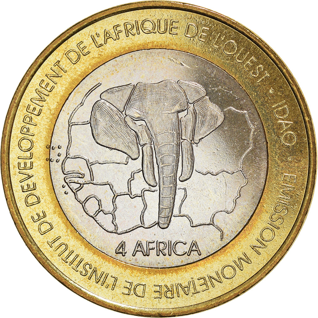 Monnaie, Burkina Faso, 6000 CFA Francs-4 Africa, 2003, SPL, Bimétallique, KM:1