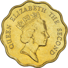 Coin, Hong Kong, Elizabeth II, 20 Cents, 1991, MS(60-62), Nickel-brass, KM:59