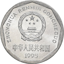 Coin, CHINA, PEOPLE'S REPUBLIC, Jiao, 1995, MS(64), Aluminum, KM:335