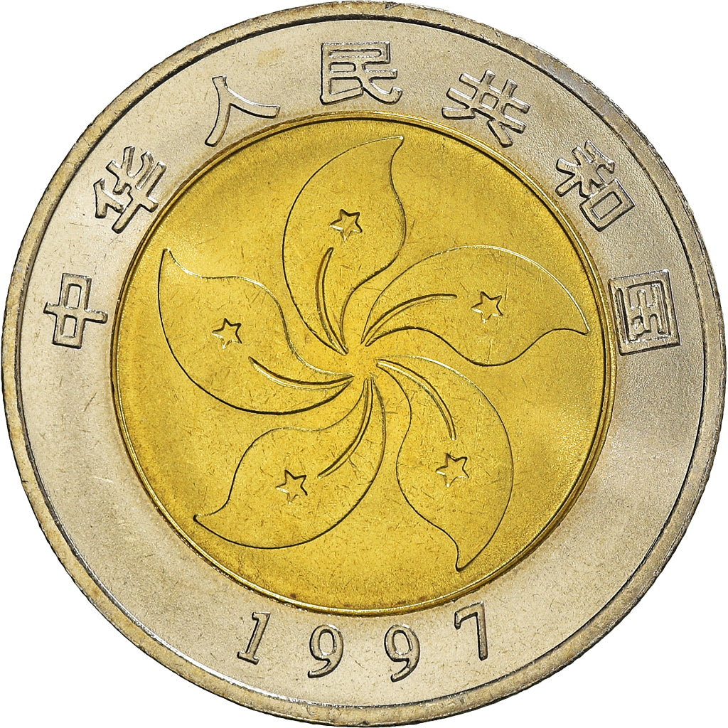 Coin, CHINA, PEOPLE'S REPUBLIC, 10 Yüan, 1997, MS(65-70), Bi-Metallic, KM:983